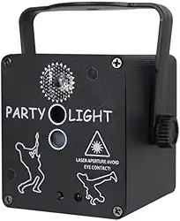 Luz de Festa RGB 3 em 1 com Controle Remoto, Mini Projetor LED USB para Discoteca, Karaokê, DJ, Natal, Halloween, KTV e Decoração de Eventos