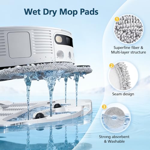 Image of TriCut Brush Accessories for Dreame L40 Ultra (Gen 2) / X40 Ultra / D30 Ultra, for MOVA P10 (Gen 2) / P50 Pro Ultra Robot Vacuum, with 1* TriCut Brush, 8* Mop Pad, 8* Dust Bag, 6* Filter, 6* Side Brush