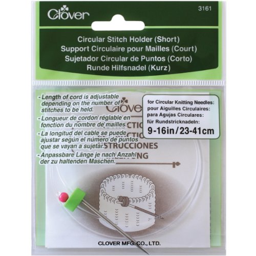 Clover 3161 Circular Short Stitch Holder, 9 to 16-Inch , Green
