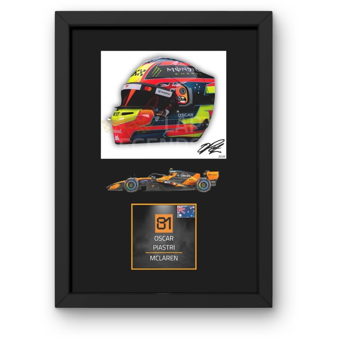 Lap Legends Multicolour Oscar Piastri 2026 Framed Display Gift With Reproduced Digital Signature (Car)