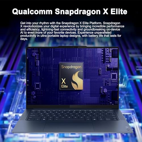 Image of Lenovo Yoga Slim 7 Laptop 14.5 inch 3K OLED Touch (100% DCI-P3 1000nits HDR Peak) Qualcomm 12-core Snapdragon X Elite (Up to 45 Tops) 16GB RAM 1TB SSD for Designer Business Work Win11 ICP Hub