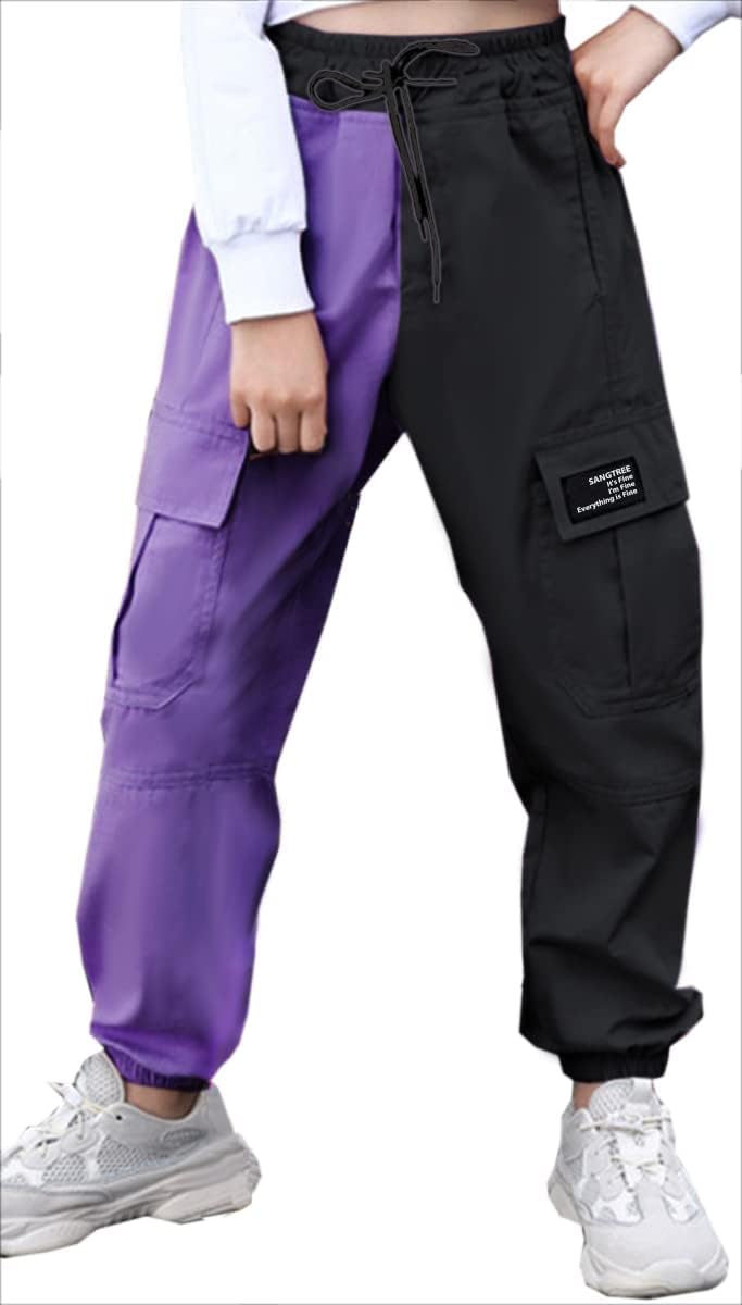 SANGTREE Girls & Womens Drawstring Cargo Jogger Pants,3 Years - Women 3XL - Picture 53 of 170