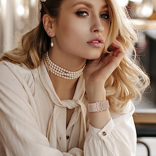 Braided Solo Loop Compatible With Apple Watch Band 38Mm 40Mm 41Mm 42Mm 44Mm 45Mm 49Mm For Women Men, Stretchy Straps Elastic Sport Wristbands For Iwatch Series 8 7 6 5 4 3 2 1 Se Ultra, 4 Packs #TOP3