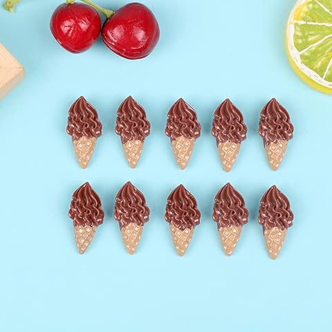 10pcs 1:12 Dollhouse Miniature Mini Ice Cream Model Food Pretend Play Toys Cover