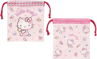 スケーター(Skater) マチ付 お弁当 巾着袋 2枚セット サンリオ キティ ぬいぐるみ 女の子 KB64WN-A