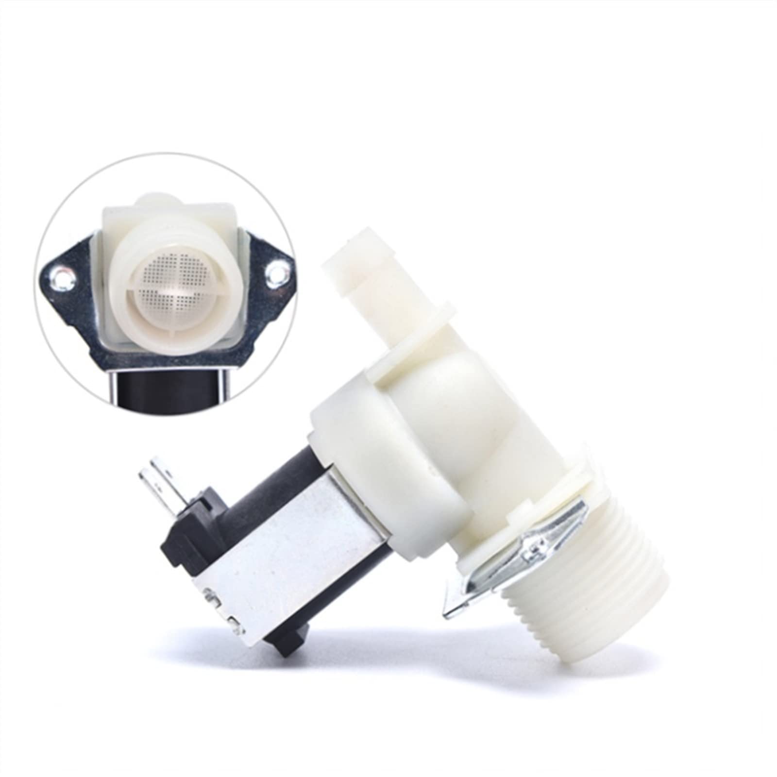 HDPHCRIUN Valve New Plastic + Brass DC12V 24V AC220V Water Electromagnetic Normally Closed Drain Electric Inlet Solenoid(12V)