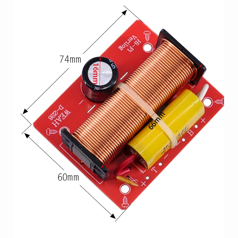 JINGERL 100W Tweeter Bass Frequency Divider 2 Way Treble Woofer Crossover Board Profession Speaker Filter Home Theater DIY (Size : 2 Pieces)