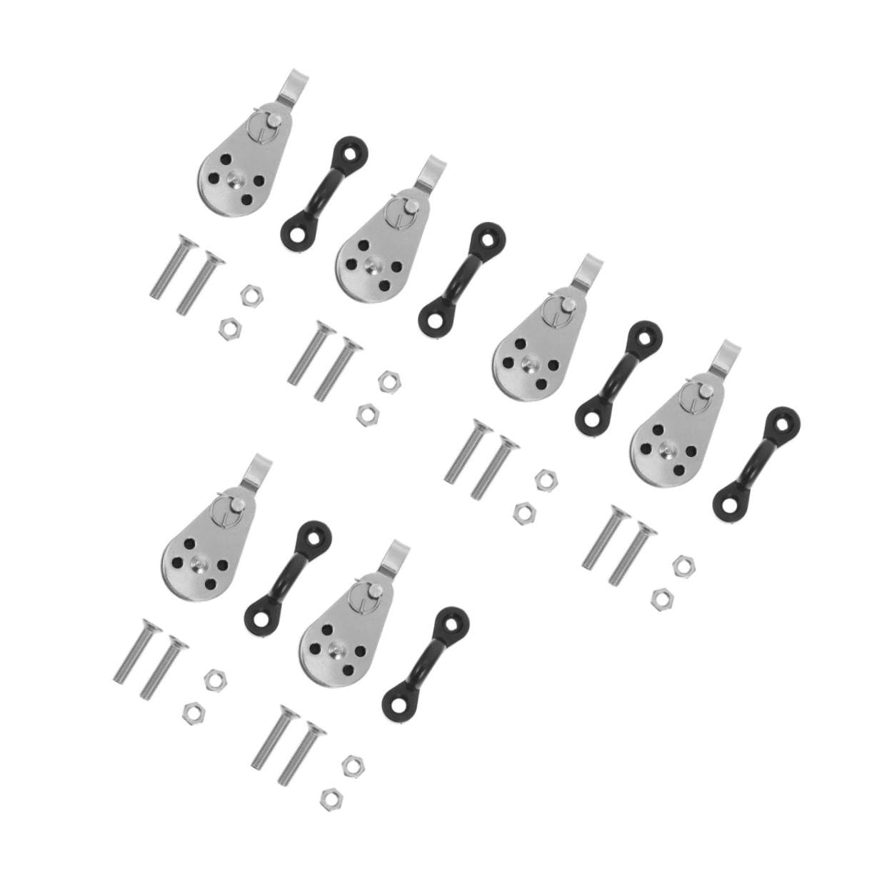 GALPADA Kit Carrello Ancora Kayak Barca Pulegge Puleggia Ancoraggio Accessori per Barche Carrellino Carrello Ancora in Acciaio Inox Carrucola in Acciaio Inossidabile