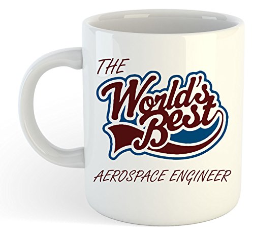 grabmybits The World's Best Aerospace Engineer Mug Ceramic, Coffee Tea Cup, Gift Idea, Aviation