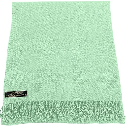 CJ Apparel 100% Cashmere Shawl Pashmina Scarf Wrap Stole Head Wrap Hand Made in Nepal New2