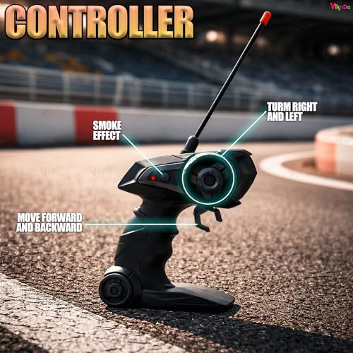 Image of VikriDA Cuppy Rechargeable Cyberon RC Truck for Kids - 2.4GHz Remote Control Off-Road Car, Turbo Speed, 4 LED Modes, Anti-Skid Tyres, Type-C Charging, 100 ft Range