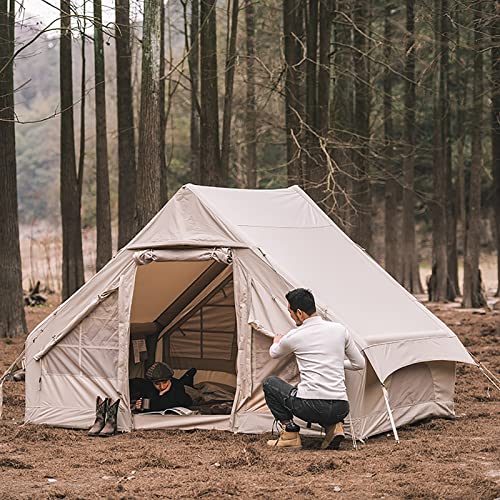 Carpa de algodón para camping familiar impermeable y resistente al viento miniatura 4
