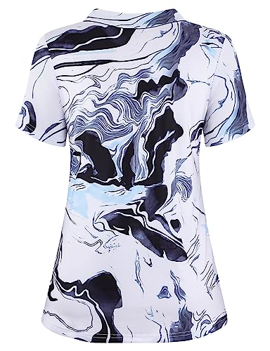 Image of Cucuchy Womens V Neck Golf Polo Shirts Moisture Wicking Sports Workout Tops