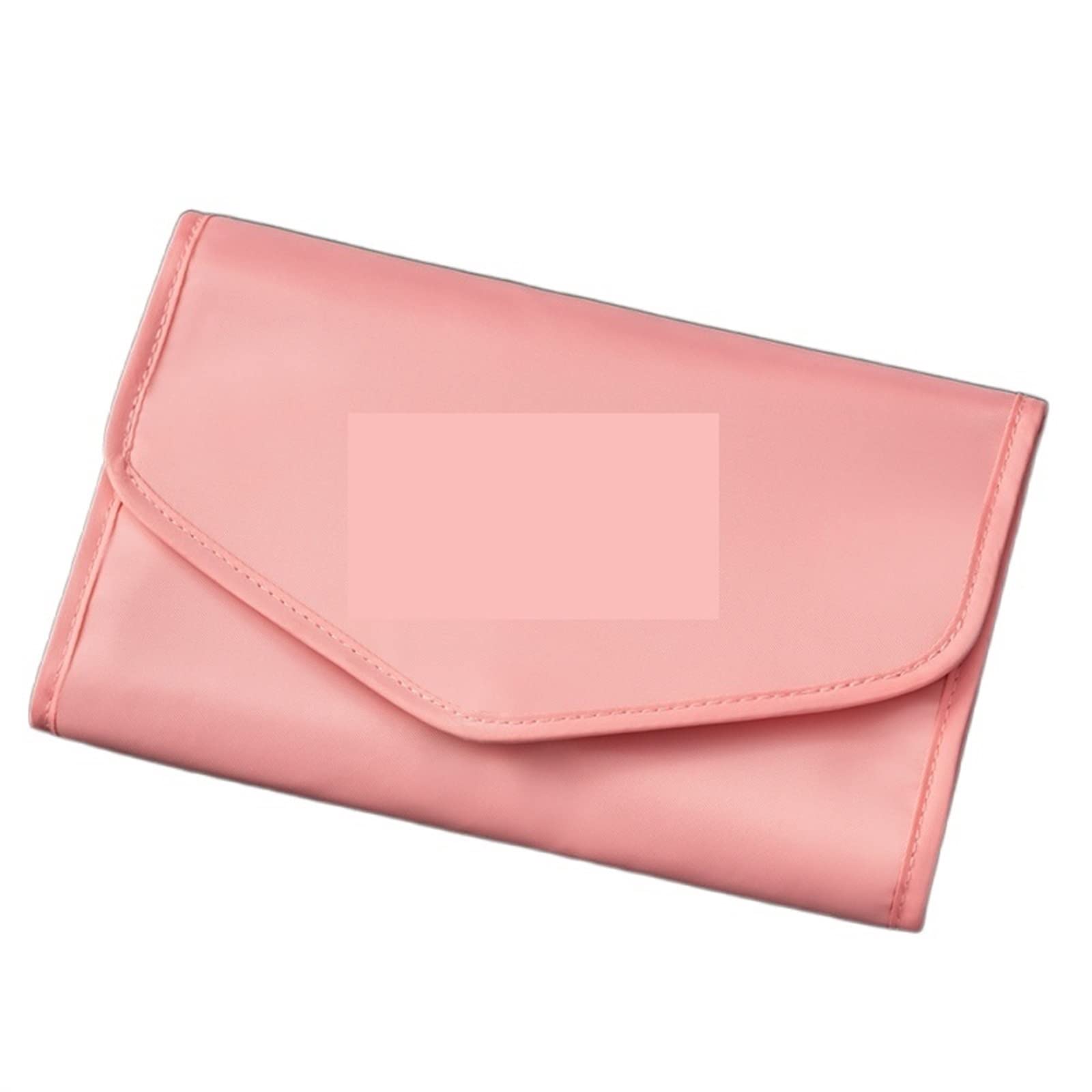 JINGYAN Storage Boxes Travel Jewelry Organizer Portable Folding Bag Storage Bags Necklace Earrings Rings Case Multifunction(Pink)