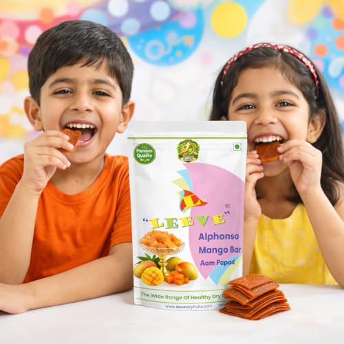 Image of Leeve Alphonso Mango Bar (Aam Papad) 800g | Real Mango Fruit Bar | Sweet & Tangy Snack | Kids Favorite | Travel Snack | No Added Preservatives | Traditional Indian Aam Papad