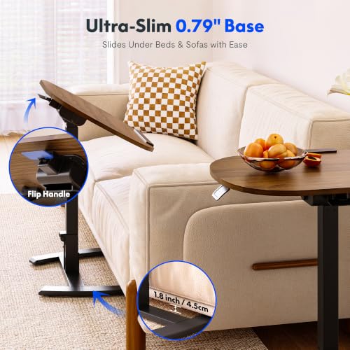 Image of FLEXISPOT Mobile Gas Spring Lift Standing Desk 90 Tilting,Double Folding