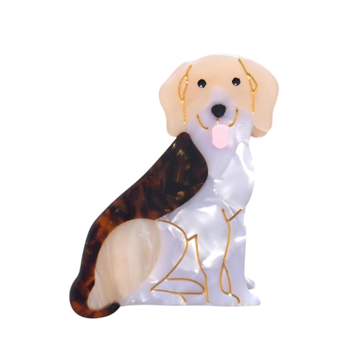 Beagle Dog Hair Clips - Small Acetate Claw Clips for Girls