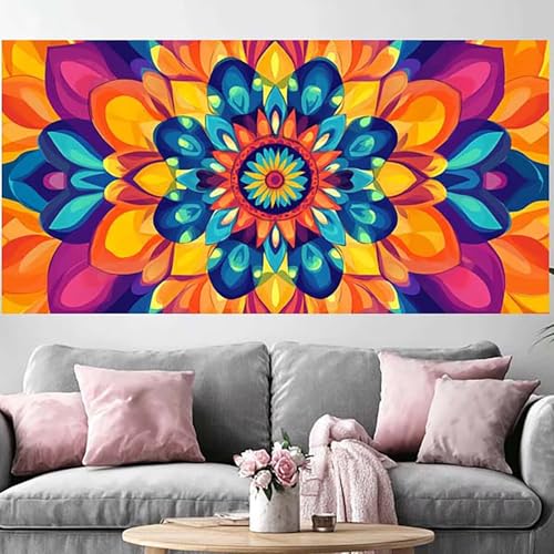 Kit Peinture Diamant Adulte Mandala Idée Cadeau Créatif Toile Broderie 80x160cm