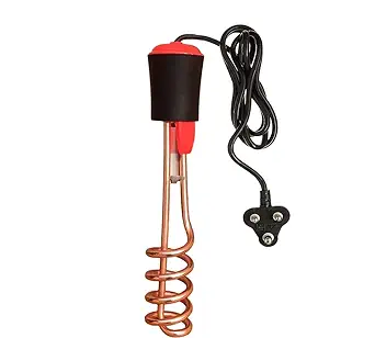 Real Kwality ISI Electric Immersion Water Heater rod 1500W Shockproof Copper heating element coil for hot water instant heating with eBook (Water proof)