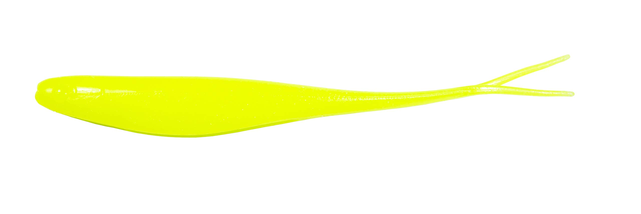 Z Man Scented Jerk Shadz Soft Bait Freshwater Saltwater ' Length Chartreuse Package of