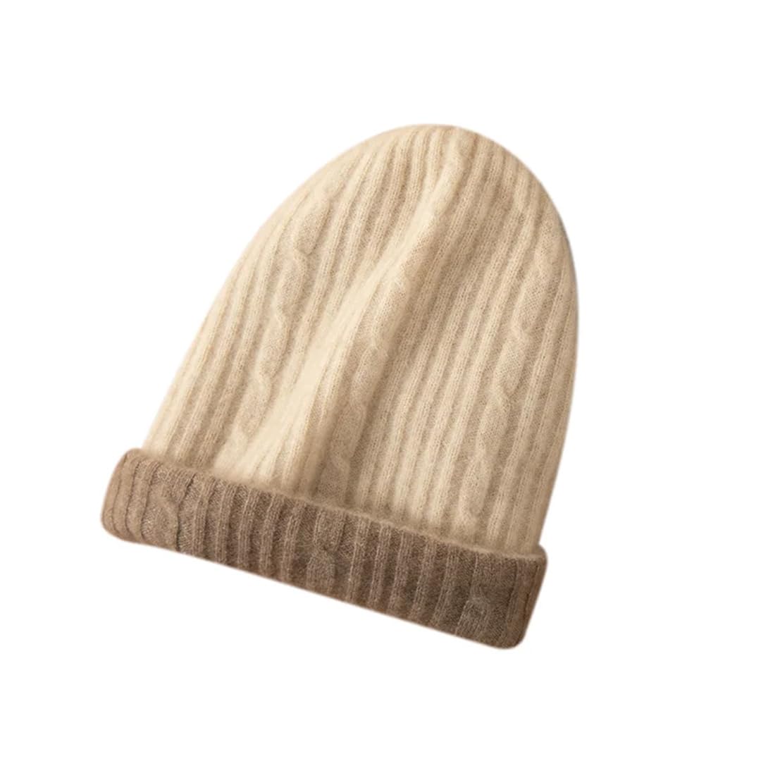 Damskie zimowe czapki z dzianiny kaszmirowej Czapki Gruba ciepła czapka typu beanie Jednokolorowe czapki typu hedging (ciemnoszary9 Jeden rozmiar)
