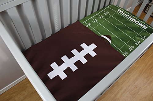 Dear Baby Gear Deluxe Crib Sheet Minky Fabric Baby Crib Sheets, Soft Machine-Washable Crib Mattress Sheet, Baby Bed Sheets - Football Field Print, 52"X28"X10" #TOP7