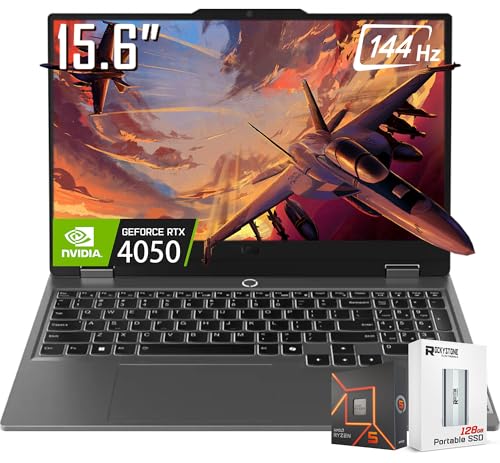 LOQ 15.6 Gaming Laptop RTX 4050, AMD Ryzen 5 7235HS (Beat i7-11700H), FHD Display G-SYNC, Backlit KB, Nahimic, W/128GB PSD, Win11 Home (12GB DDR5|512GB SSD)