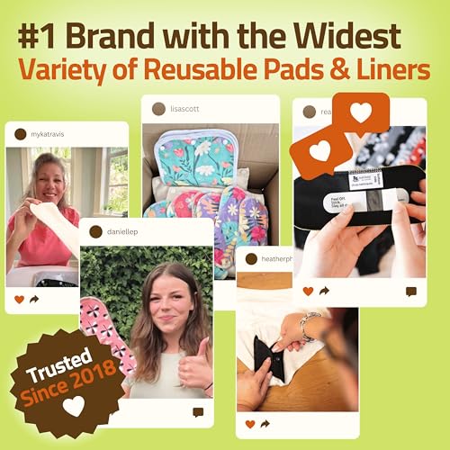 Sin alas – Salvaslips lavables con adhesivo (M, x7) – Salvaslip reutilizable de algodón orgánico lavable a 95 °C para pérdidas diarias – Transpirable, cómodo, seguro y sin olores - imagen 6