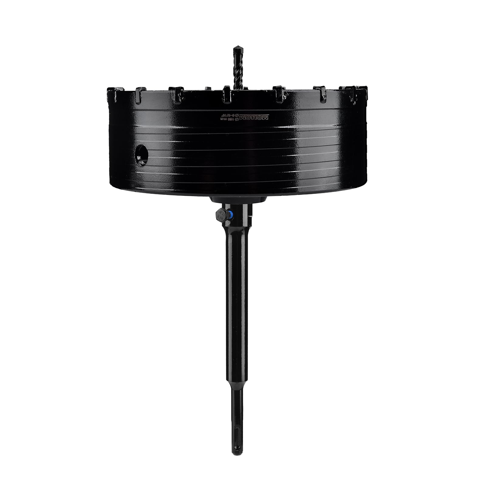 Mollom (160mm | 6-5/16") Concrete Hole Saw Kit with 220mm SDS Plus Shank and Cross Tip Postitioning Pilot bits, Use for Masonry,Brick,Cement,Stone,Wall