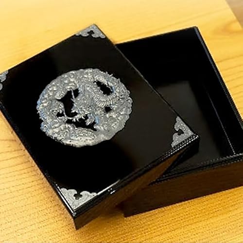 仙台箪笥 文箱 黒呂漆塗り 竜金具 小物入れ