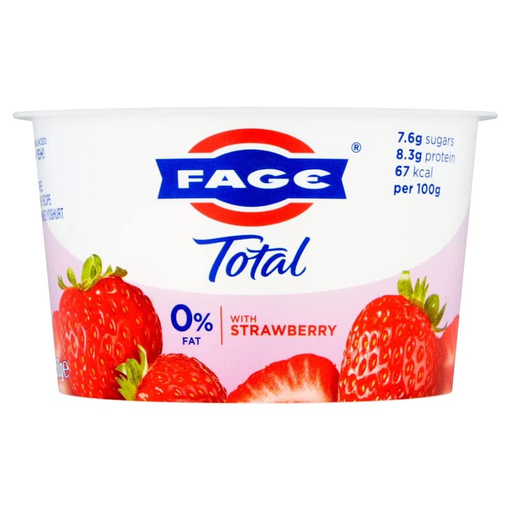 Fage Total 0% Fat Split Pot Strawberry Strained Yoghurt, 150g