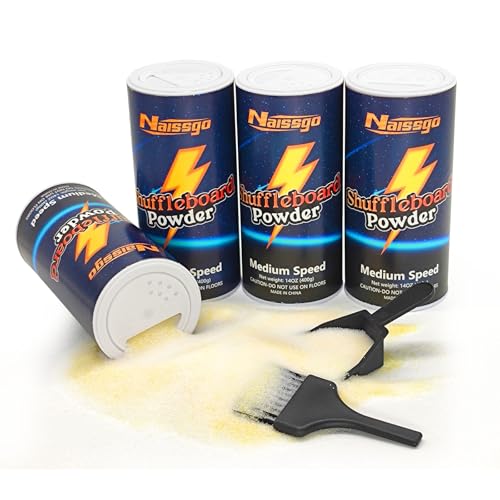 Naissgo Shuffleboard Sand Wax Shuffleboard Powder Set with Small Brush & Pan