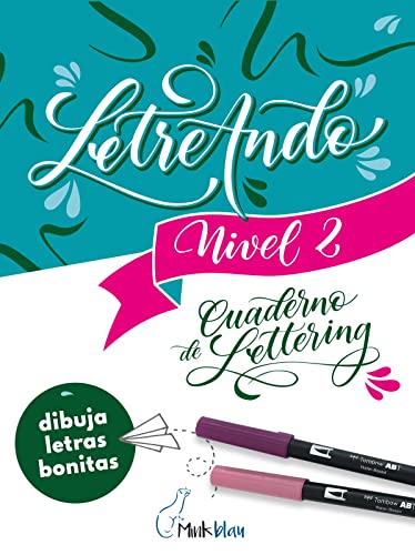 Tombow - Libros De Lettering Cuaderno Nivel 2 - Letreando 2: Perfeccionamiento Del Lettering En 32 Páginas