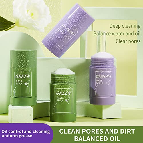 Porcolle 2 Pcs Green Tea Mask Stick For Face,10 Minutes Blackhead Remover With Green Tea Extract thumb #2