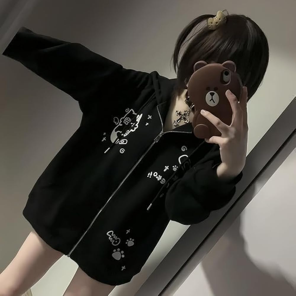 Amazon.com: Xojbzoo Women's Y2K Zip-Up Hoodie Oversized