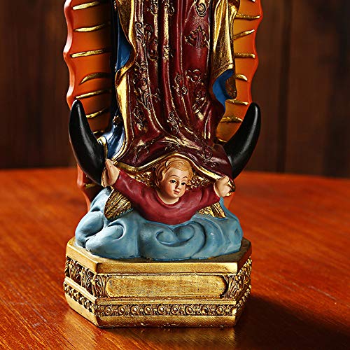 Estatua Virgen de Guadalupe en Resina 8 pulgadas miniatura 5