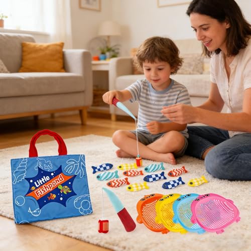 Jeu de pêche éducatif et puzzle interactif lavable pour maternelle - 2