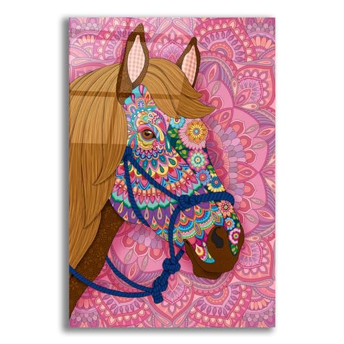Epic Art 'Pretty Pony' by Hello Angel Acrylic Glass Wall Art, 12' x 16'