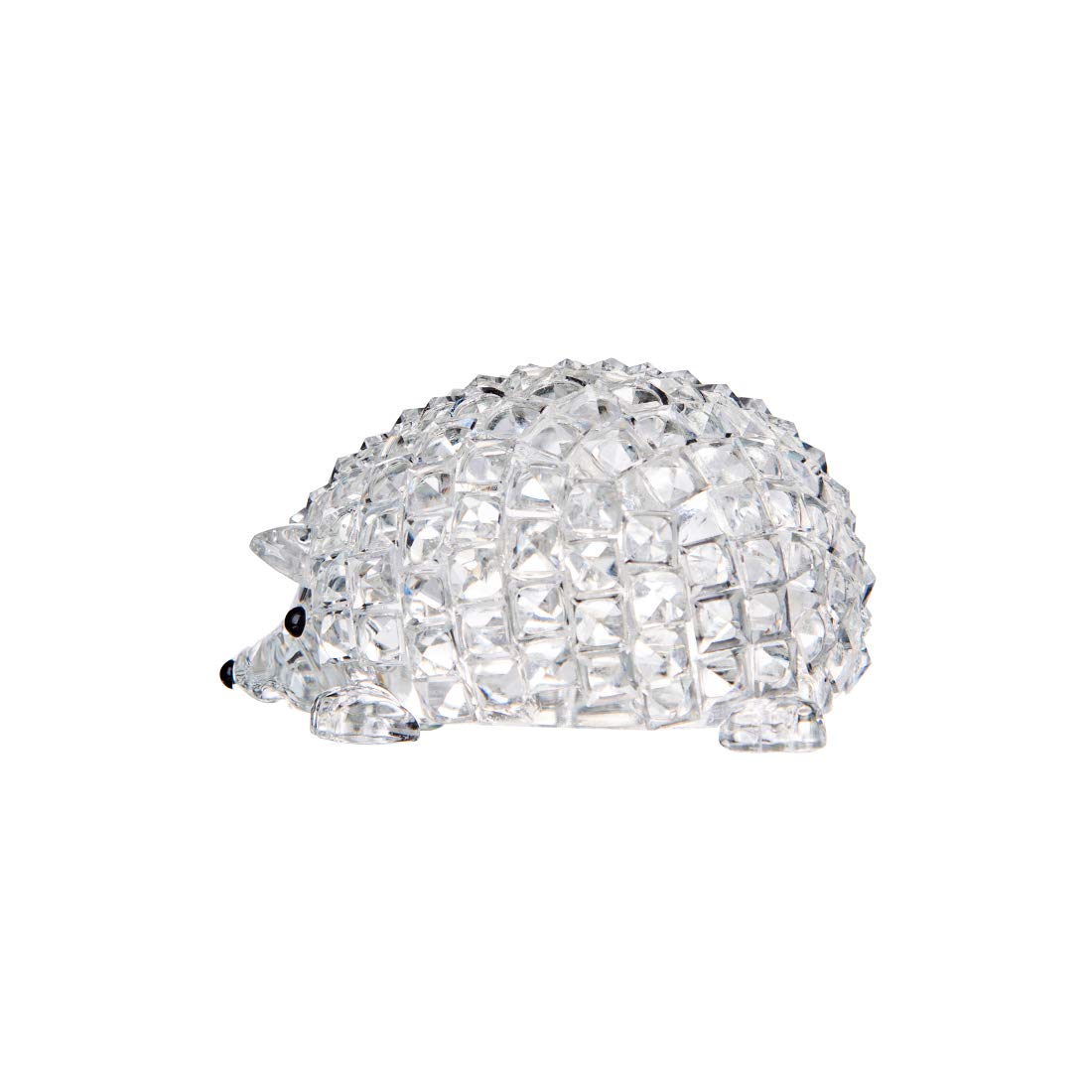 LONGWINCrystal Animal Figurines Mini Glass Hedgehog Statues Home Table Decoration Ornaments Collectible Gifts