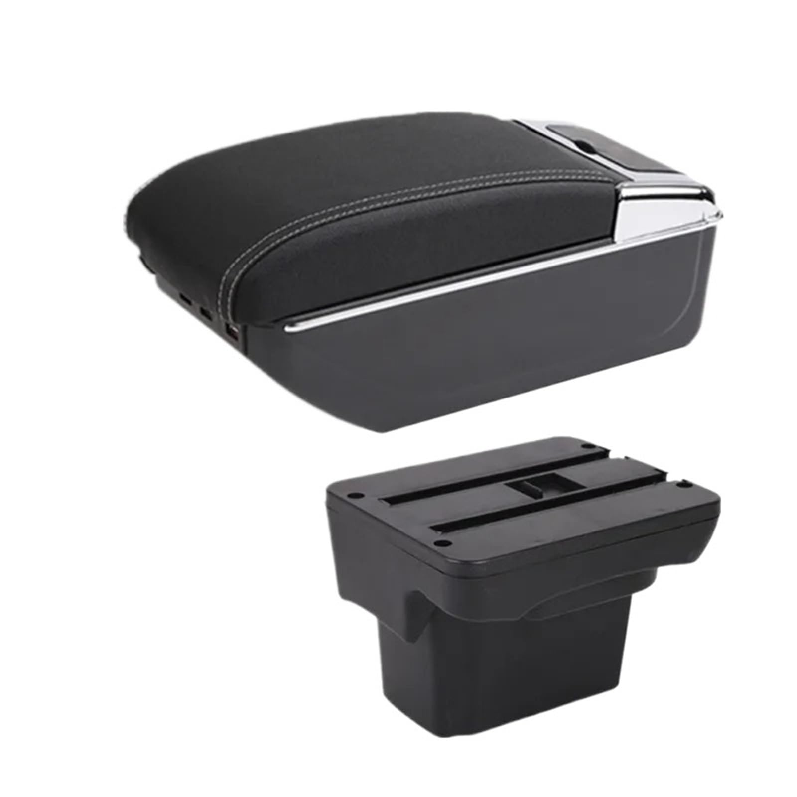 NOKRGQW Car Armrest Box For Chevrolet For Cruze For Holden 2009-2015 Car Armrest Box Centre Storage With USB Port Retrofit Accessory(D3 white line 7USB)