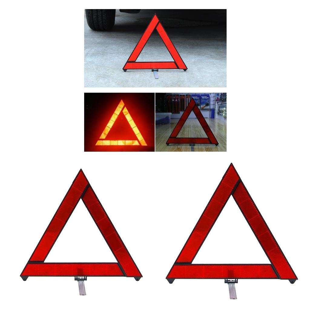 The Style Sutra 2Pcs Car Emergency Breakdown Warning Triangle Hazard Stop Sign Reflector|Motors | Parts & Accessories | Car & Truck Parts |2X Red Reflective Strips-image-17