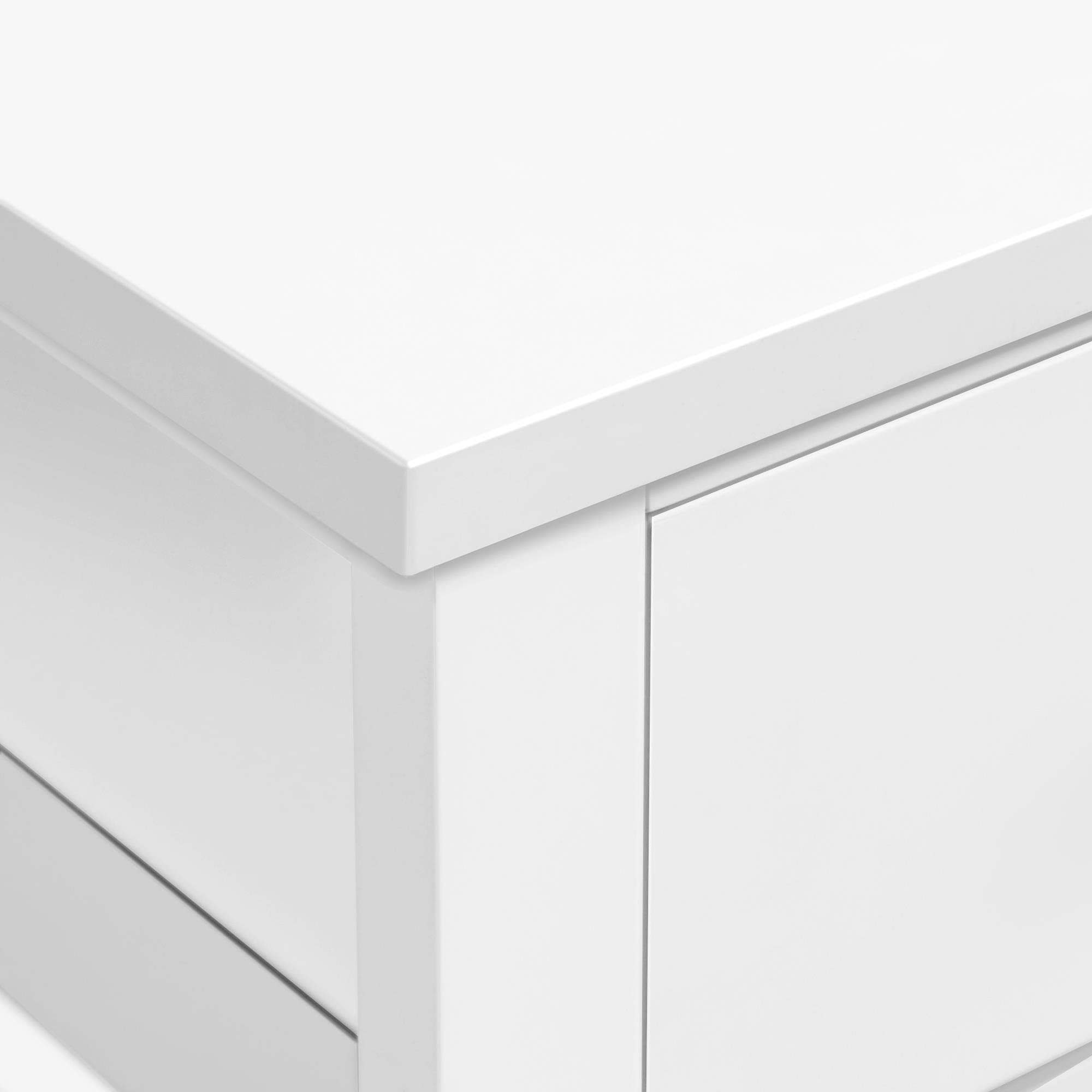 Yaheetech Nachttisch, Beistelltisch mit Schublade und Ablage, Wohnzimmer, Schlafzimmer, einfacher Aufbau, platzsparend, Nordisch-Design, Weiß