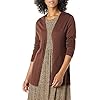 Amazon-Essentials-Womens-Lightweight-Open-Front-Cardigan-Sweater Amazon Essentials Women's Lightweight Open-Front Cardigan Sweater (Available in Plus Size), Dark Chestnut Brown Heather, X-Large