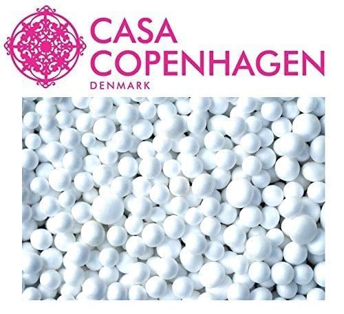 Image of Casa Copenhagen Premium Virgin Grade Thermocol Balls Refill for Pillows, Sofa, Bean Bags, Soft Toys & Beans for Bean Bag Refill 3 Kg - White