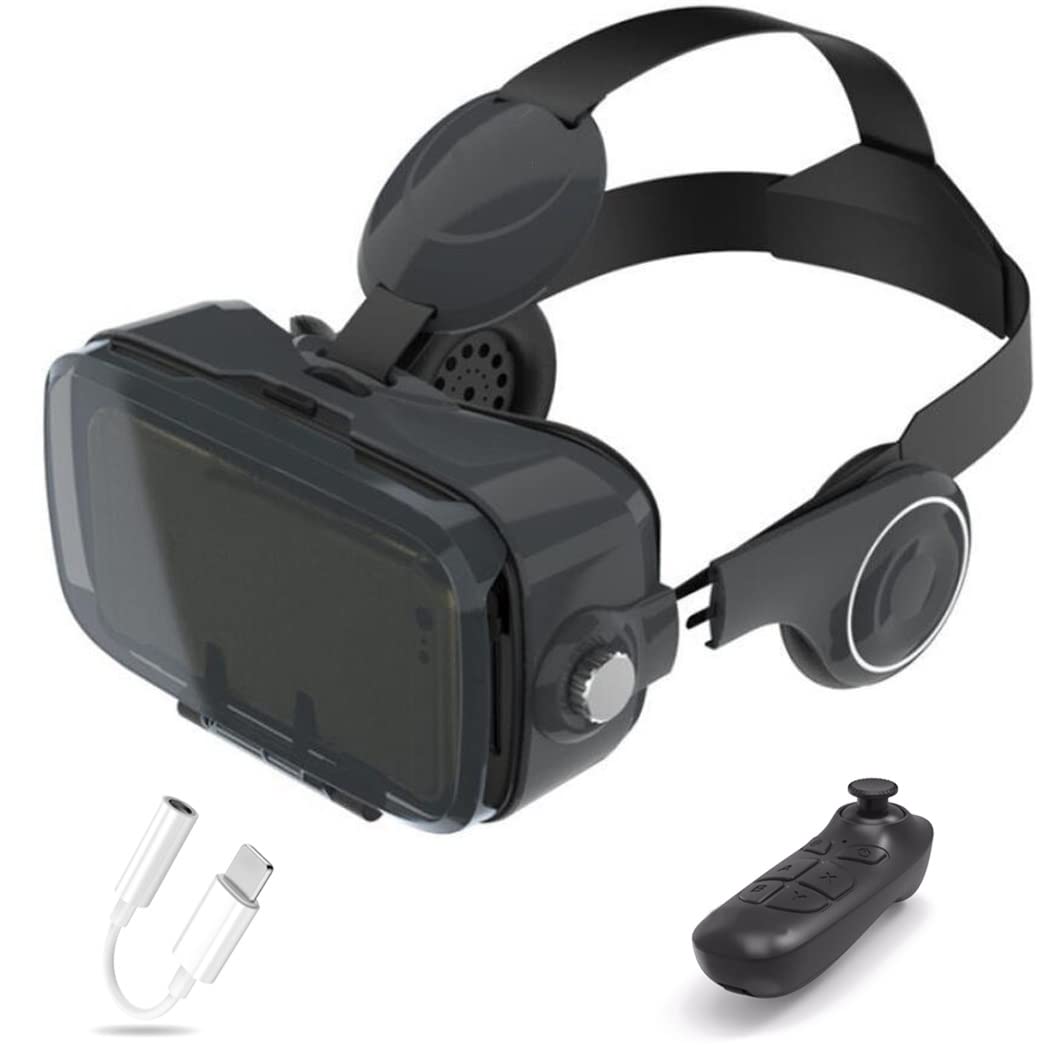 Okulary 3D, Virtual Reality, zestaw słuchawkowy, ochrona oczu, okulary VR do filmów 3D i gier, kontroler Bluetooth do iPhone 13 Pro Max/13 Pro/13/12/11, do Samsung Galaxy S21, Huawei, X. iaomi-Seria nie