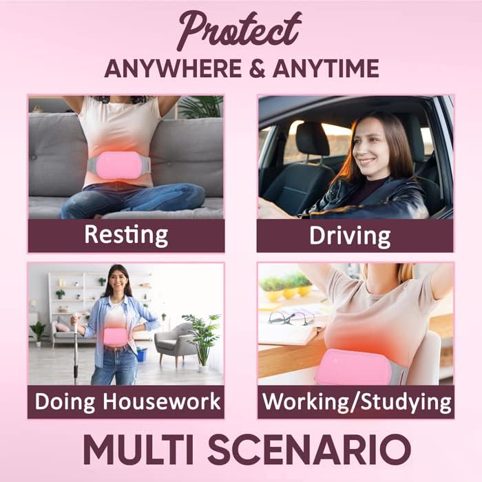 Miniatura 5 de Almohadilla térmica menstrual, almohadillas de calefacción ocultas para calambres, almohadilla térmica portátil para calambres menstruales,