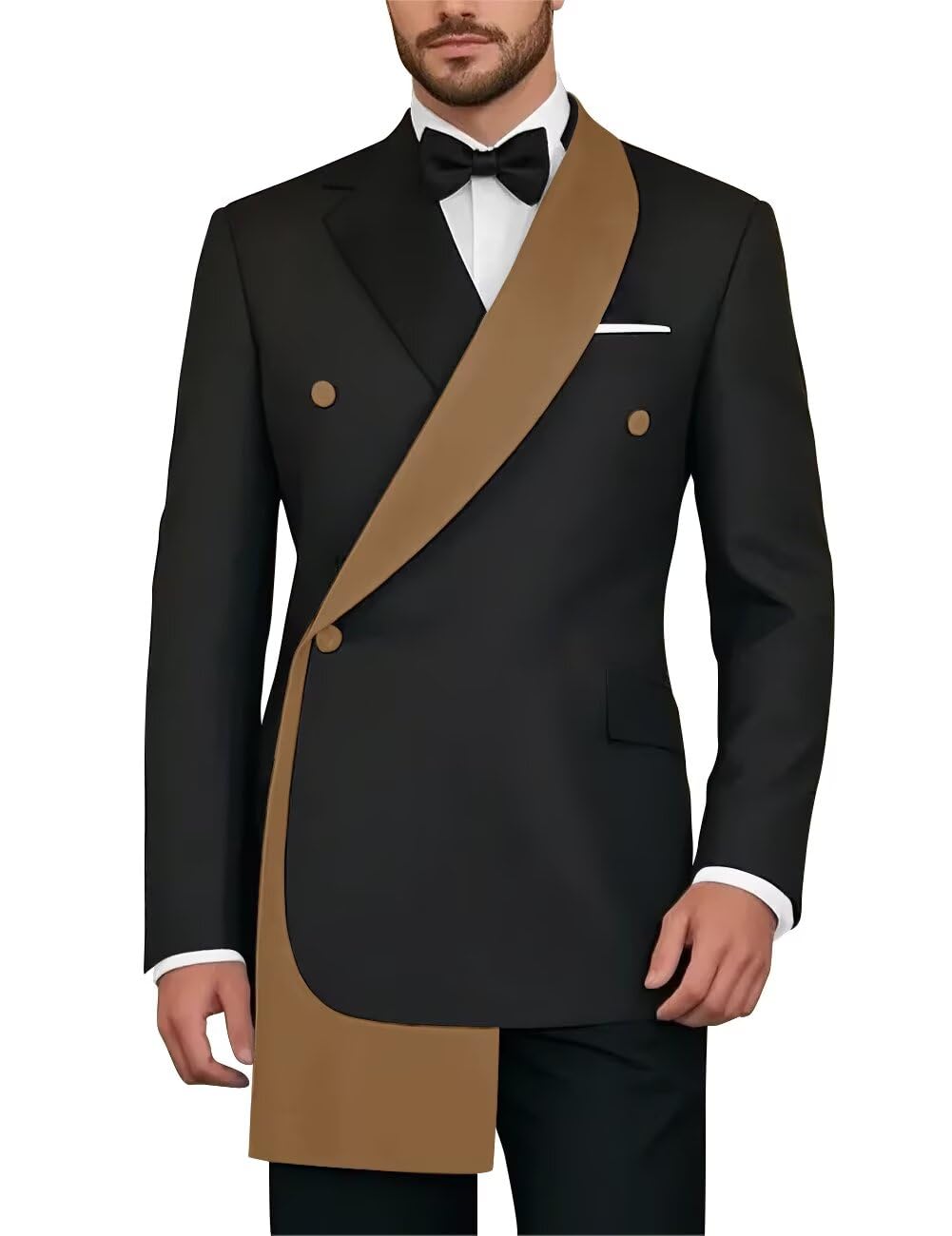 SHUZHXLZANGY Mens Tuxedo Suit Set 2 Piece Wedding Tuxedo for Men Prom Dinner Party