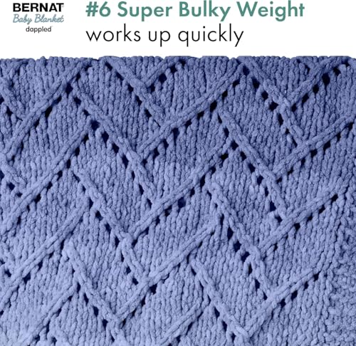 Image of Bernat Baby Blanket Dappled Charcoal Yarn - Ball of 300g /10.5oz - Polyester - 6 Super Bulky - 220 Yards - Knitting /Crochet