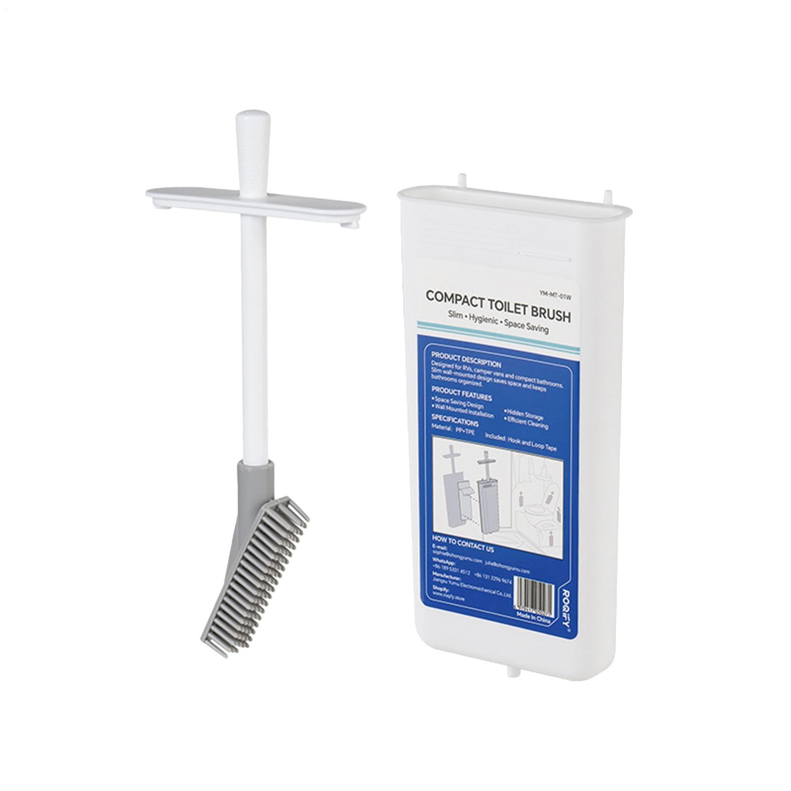 Brosse WC avec tête rétractable portable et support mural pour toilette de maison