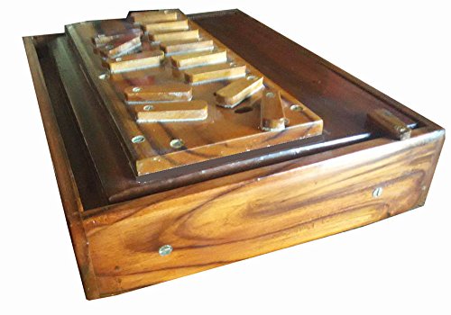 13-Stopper Shruti Box Surpeti aus Teakholz, robuste Bauweise